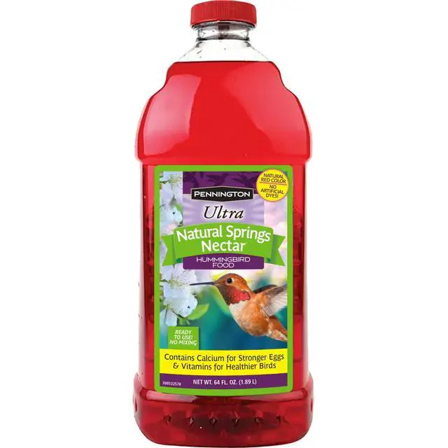 Alt view image 5 of 5 - Pennington Ready-to-Use Ultra Hummingbird Nectar Food, 64 fl oz Liquid, No Artificial Dye, 1 Pack