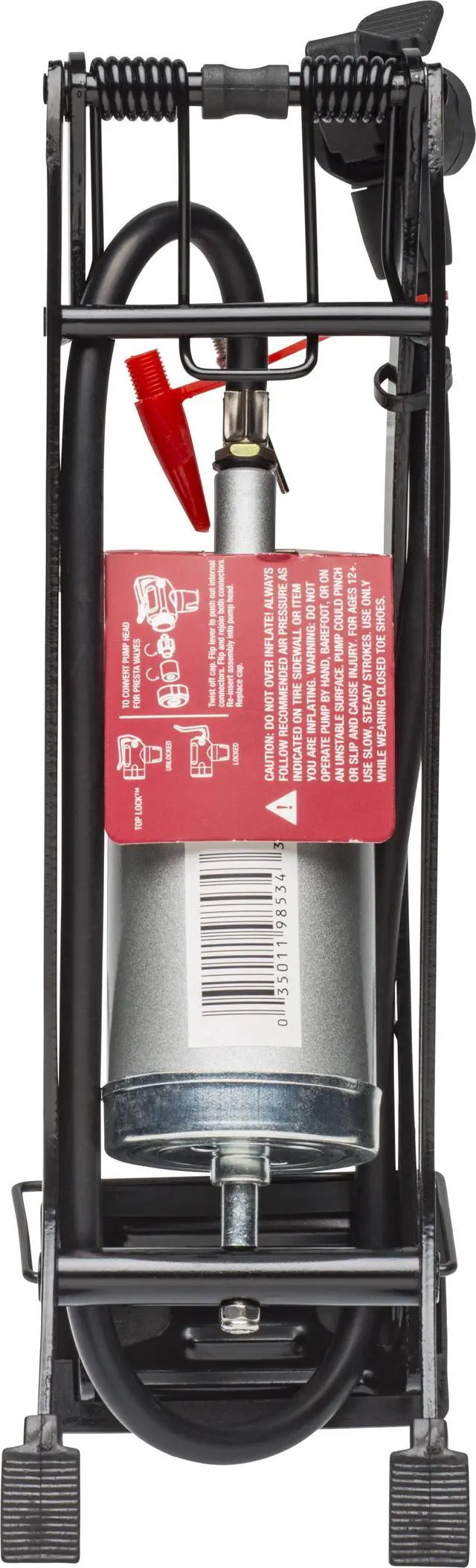 Alt view image 3 of 5 - Blackburn Bicycle Foot Pump with Presta and Schrader Valves, Black