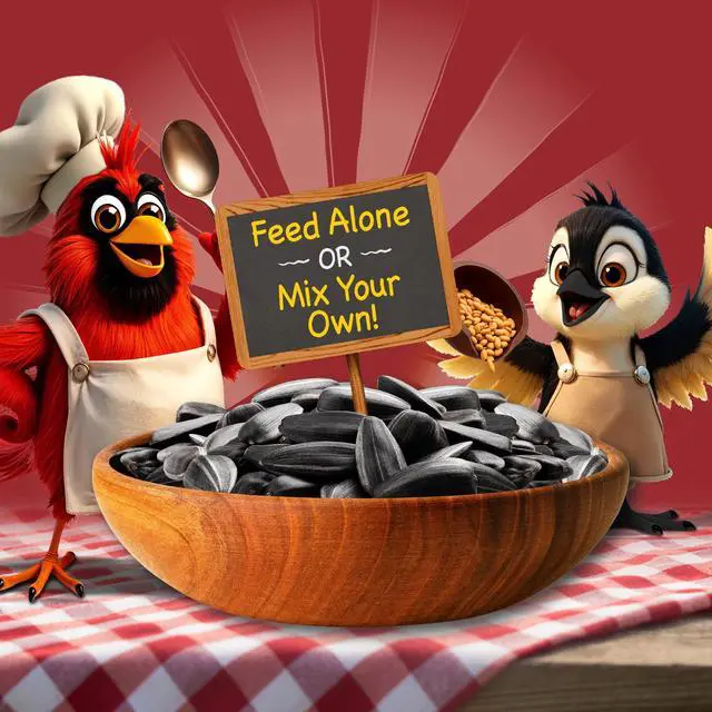 Alt view image 4 of 5 - Pennington Recipe Selects Black Oil Sunflower Seed Dry Wild Bird Feed, Bird Food, 20 lb. Bag, 1 Pack