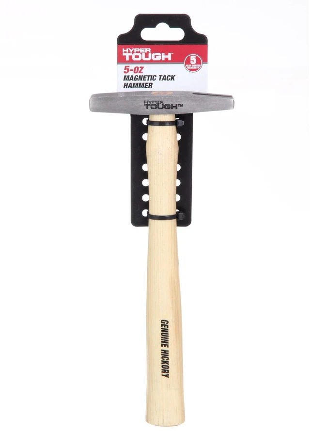 Alt view image 4 of 5 - Hyper Tough 4C25140D 5 Ounce Head Weight Wood Handle Tack Hammer