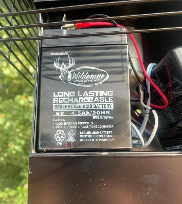 Alt view image 2 of 6 - WILDGAME INNOVATIONS 6V Edrenaline Rechargeable Battery for Game Feeders, Outdoor Long-Lasting Sealed Lead-Acid Tab Style Rechargeable Battery