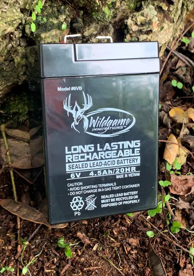 Alt view image 4 of 6 - WILDGAME INNOVATIONS 6V Edrenaline Rechargeable Battery for Game Feeders, Outdoor Long-Lasting Sealed Lead-Acid Tab Style Rechargeable Battery