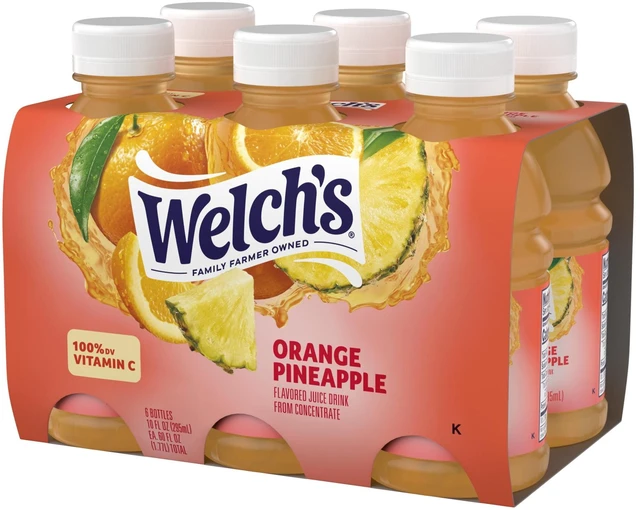 Alt view image 4 of 6 - Welch's Orange Pineapple Juice Drink, 10 fl oz On-the-Go Bottle, 4 Pack (Pack of 6)