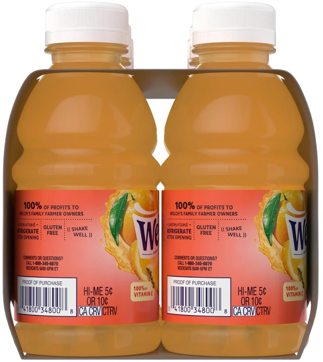 Alt view image 3 of 6 - Welch's Orange Pineapple Juice Drink, 10 fl oz On-the-Go Bottle, 4 Pack (Pack of 6)