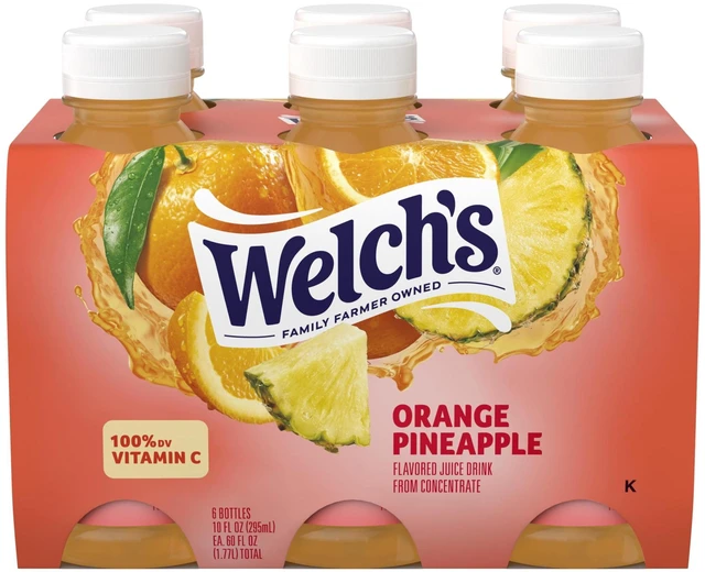 Alt view image 5 of 6 - Welch's Orange Pineapple Juice Drink, 10 fl oz On-the-Go Bottle, 4 Pack (Pack of 6)