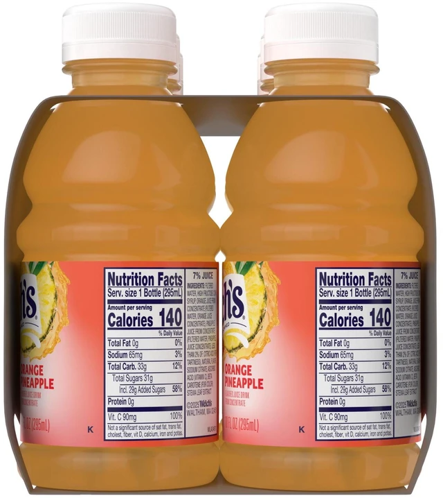 Alt view image 2 of 6 - Welch's Orange Pineapple Juice Drink, 10 fl oz On-the-Go Bottle, 4 Pack (Pack of 6)