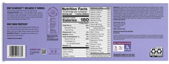 Alt view image 4 of 5 - SlimFast High Protein 20g Energy Ready-to-Drink Meal Replacement Shake, Coffee House Caramel Latte, 11 oz, 12 Count