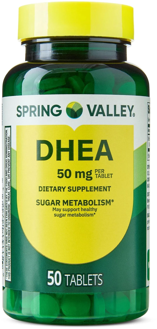 Main image of Spring Valley DHEA 50mg Tablets, Dietary Supplement, 50 Count (2 Pack)