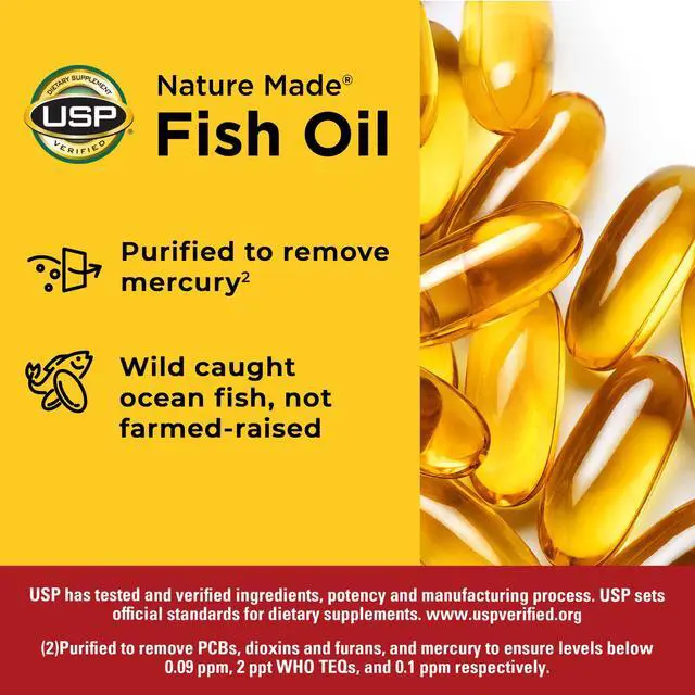 Alt view image 2 of 4 - Nature Made Fish Oil Softgels, 2400mg per Serving, Omega 3 Fish Oil Supplements, 134 Count