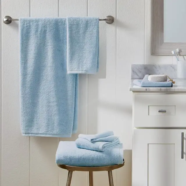 Alt view image 2 of 5 - Better Homes & Gardens PowerLoft 6-Piece Bath Towel Set in Blue Drop
