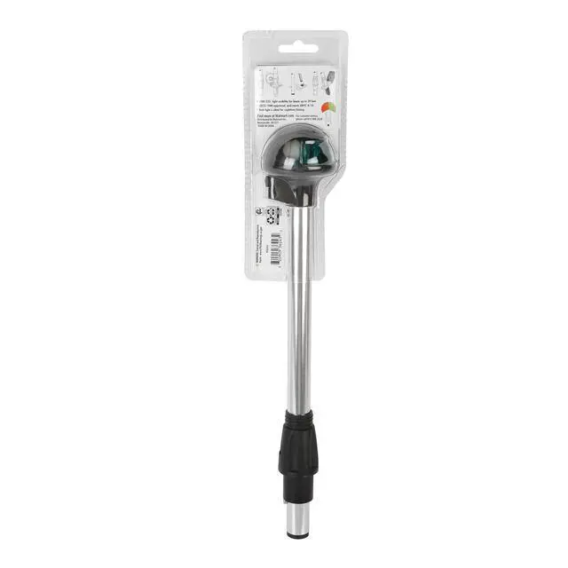 Alt view image 5 of 5 - Ozark Trail 3 Pin Marine Red and Green Bi-Color Boat Pole Bow Light with Task Light