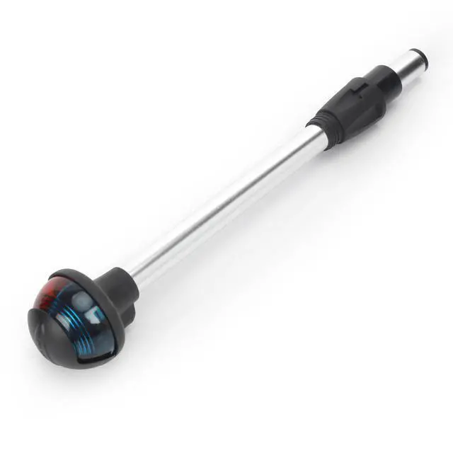 Alt view image 3 of 5 - Ozark Trail 3 Pin Marine Red and Green Bi-Color Boat Pole Bow Light with Task Light