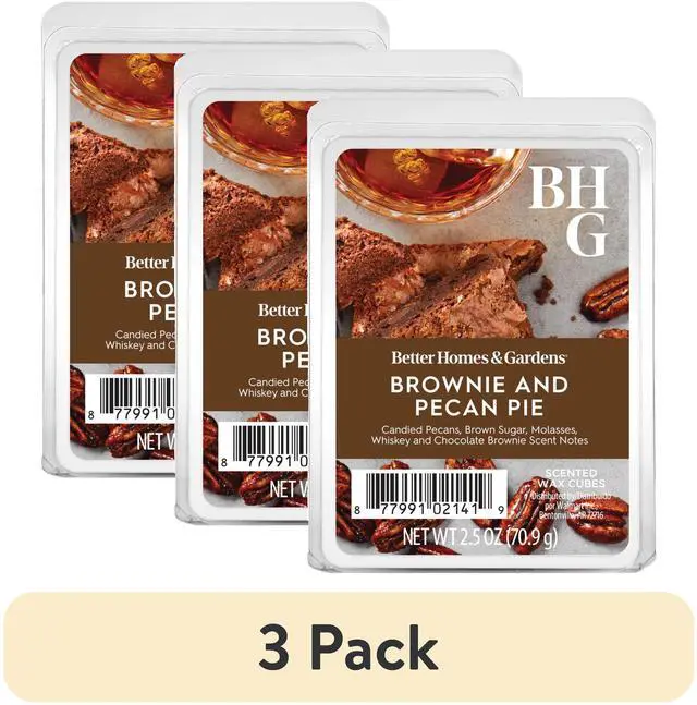 Main image of Better Homes & Gardens Brownie Pecan Pie Scented Wax Melts, 2.5 oz, 3 Pack