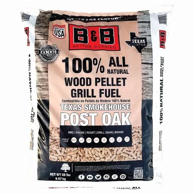 Main image of B&B Post Oak Charcoal Smoking Pellets 20LB