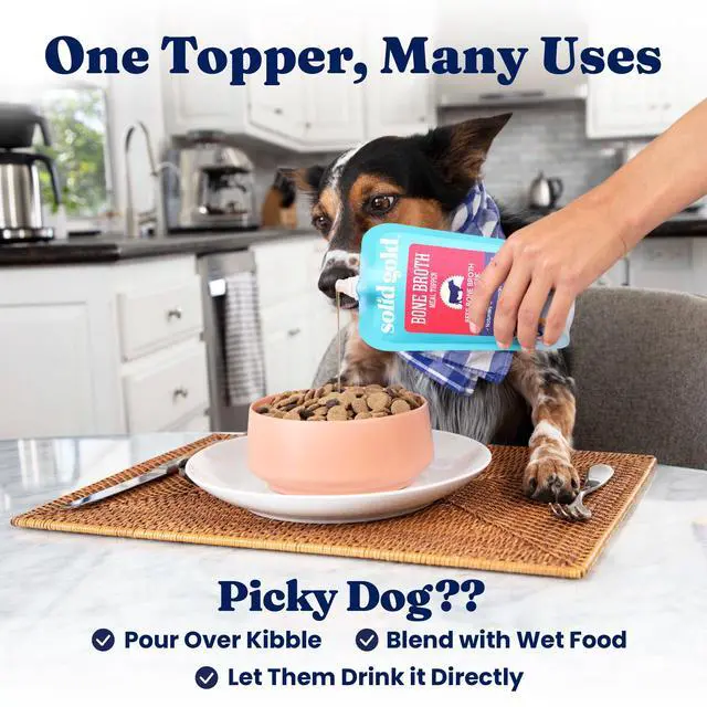 Alt view image 4 of 6 - 2 Pack Solid Gold Bone Broth Meal Topper for Dogs, Grain-Free, Beef Flavor, 8 oz