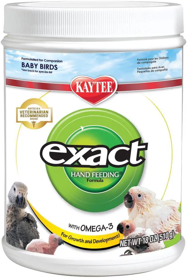 Main image of Kaytee Exact Handfeeding Instant Formula Bird Food for Baby Birds, 18 ounces