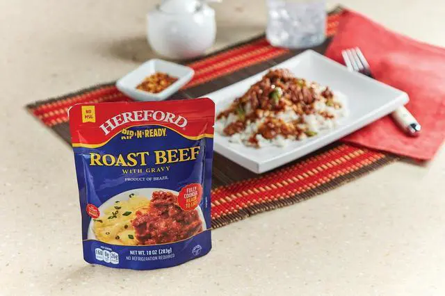 Alt view image 2 of 7 - Hereford Fully Cooked Roast Beef with Gravy, Shelf Stable Pouch, 10 oz (3 Pack)