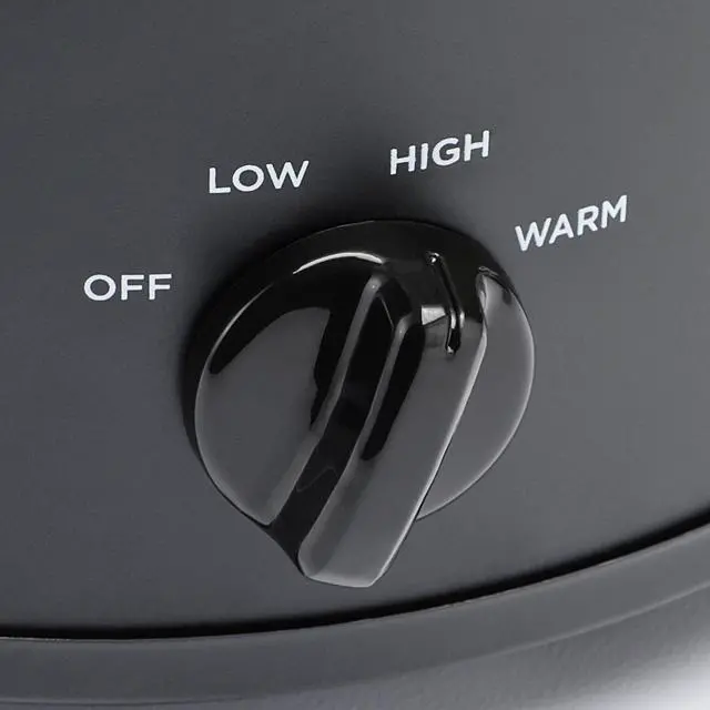 Alt view image 2 of 6 - Mainstays 2-Quart Round Slow Cooker with Glass Lid and Matte Black Finish