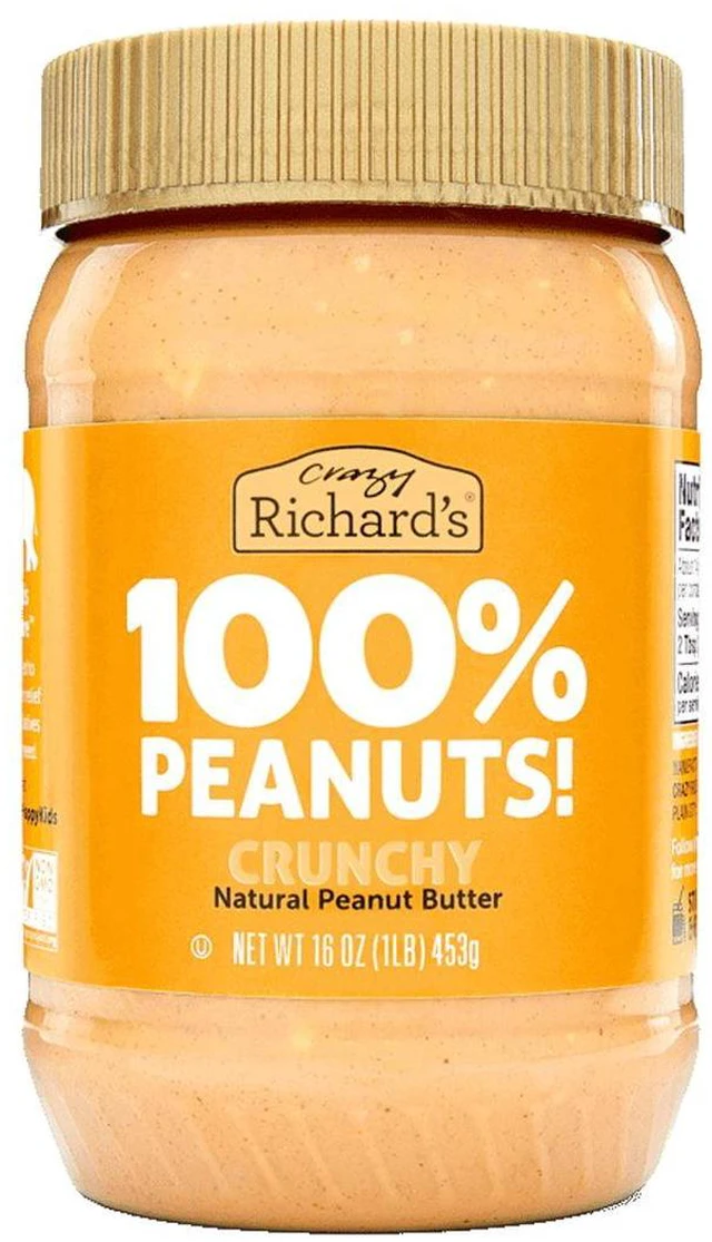 Alt view image 2 of 6 - Crazy Richard's Cruncy Peanut Butter 16oz, 6 Pack