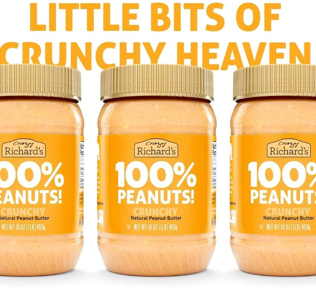 Alt view image 4 of 6 - Crazy Richard's Cruncy Peanut Butter 16oz, 6 Pack