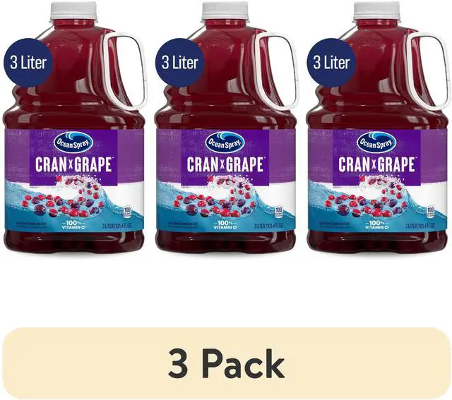 Main image of Ocean Spray® Cran-Grape® Cranberry Grape Juice Drink, 101.4 fl oz Bottle (Pack of 3)