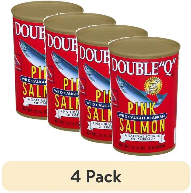 Main image of Double "Q" Wild Caught Alaskan Canned Pink Salmon, 14.75 oz, 4 Pack