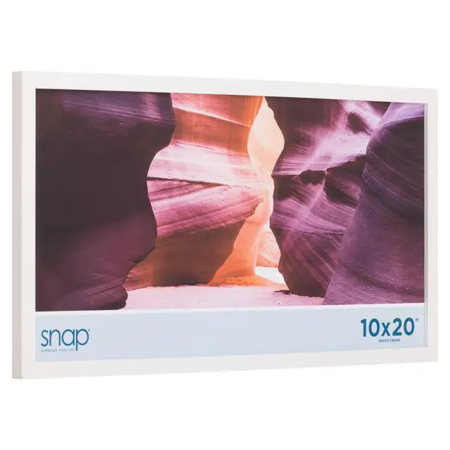 Alt view image 3 of 5 - Snap White Wood 10x20 Wall Poster Frame for Photos, Versatile Mounting