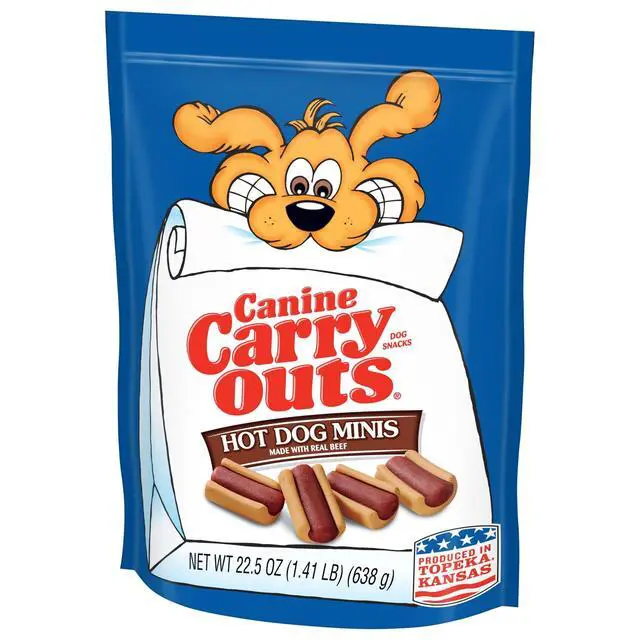 Alt view image 6 of 6 - Canine Carry Outs Hot Dog Minis Dog Treats, 22.5 oz Bag