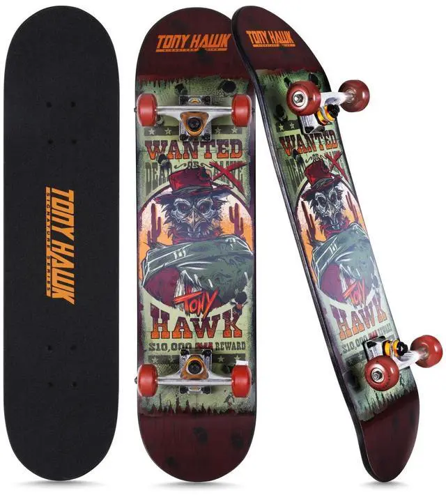Main image of Tony Hawk Wanted Hawk Lenticular 31" Skateboard with 52mm Wheels