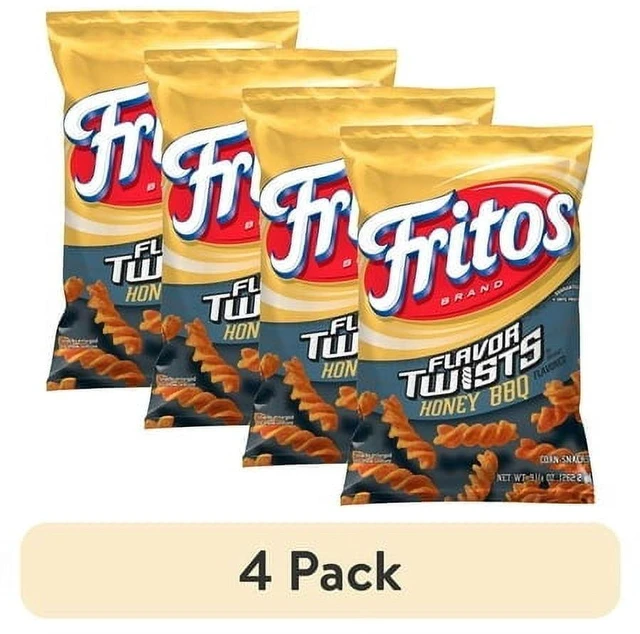 Main image of Fritos Flavor Twists Honey BBQ Flavor Corn Snacks, 9.25 Ounce Bag (Pack of 4)