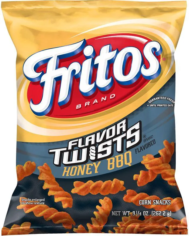 Alt view image 3 of 6 - Fritos Flavor Twists Honey BBQ Flavor Corn Snacks, 9.25 Ounce Bag (Pack of 4)