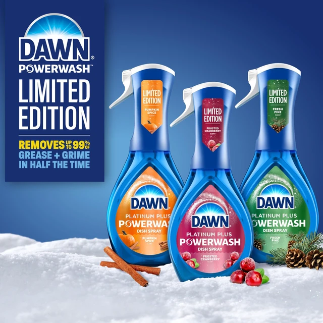 Alt view image 7 of 7 - Dawn Powerwash Spray Dish Soap Pumpkin Spice + Frosted Cranberry 1 Starter Kit + 1 Refill 2x16 Fl Oz