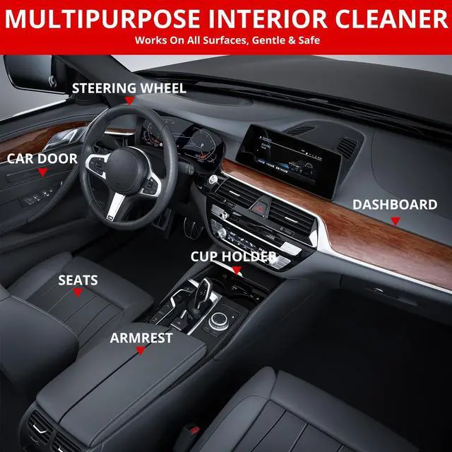 Alt view image 2 of 7 - Multipurpose Car Interior Cleaner Spray 500ml, All Surface