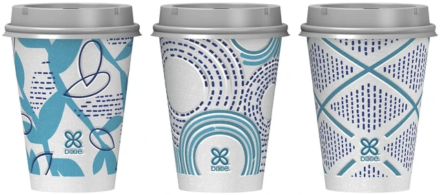 Alt view image 3 of 6 - Dixie To Go Coffee Cups with Lids, 12 oz, Disposable Insulated Paper Cups
