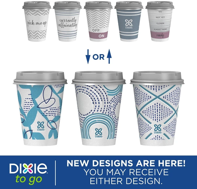Alt view image 4 of 6 - Dixie To Go Coffee Cups with Lids, 12 oz, Disposable Insulated Paper Cups