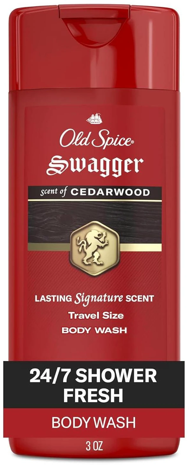 Main image of Old Spice 3X Defense Swagger Body Wash for Men, Travel Size, 3fl oz, Cedarwood Scent