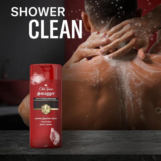 Alt view image 3 of 6 - Old Spice 3X Defense Swagger Body Wash for Men, Travel Size, 3fl oz, Cedarwood Scent