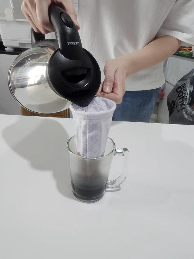 Alt view image 4 of 5 - Reusable Traditional Thai Style Cloth Tea/Coffee Filter Sock, 3.0 Inches, Pour Over Dripper Coffee Strainer