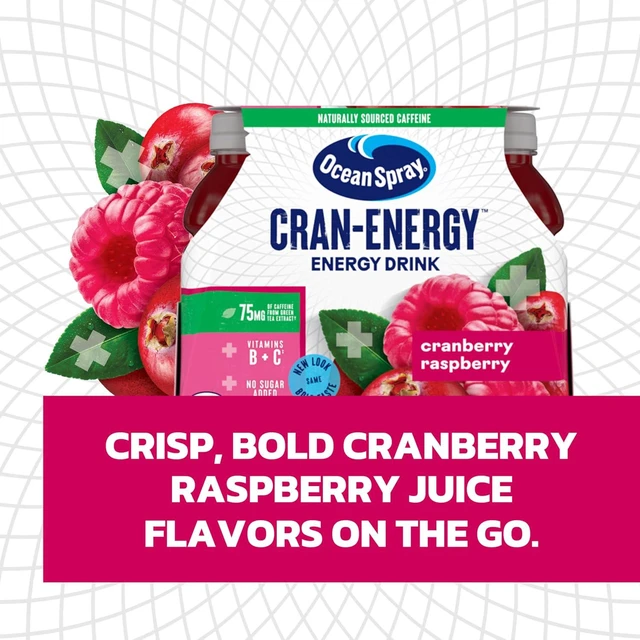 Alt view image 5 of 7 - Ocean Spray Cran-Energy Cranberry Raspberry Juice Drinks, 10 Fl Oz, 6 Count (Pack of 1)