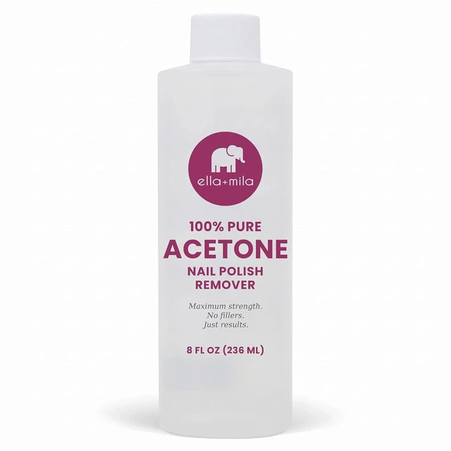 Main image of Ella+Mila 100% Pure Acetone Nail Polish Remover for Acrylic & Gel, 8 fl oz