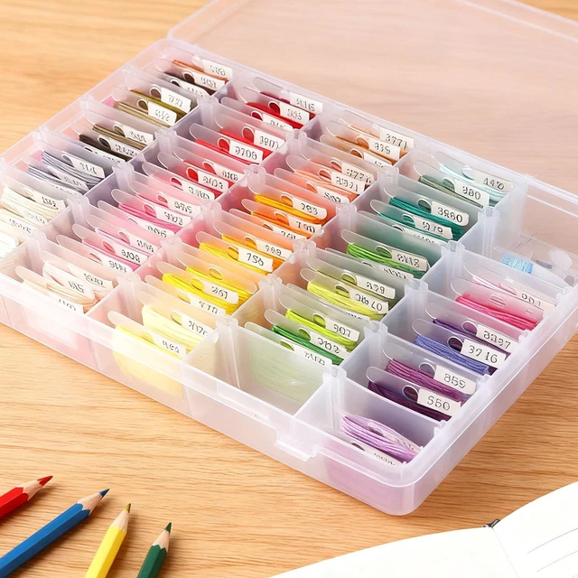 Alt view image 6 of 7 - 24 Compartments Embroidery Floss Organizer