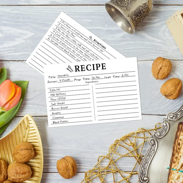 Alt view image 3 of 7 - 100 Blank Recipe Cards, 3x5, Double Sided, White, for Bridal Shower and Wedding