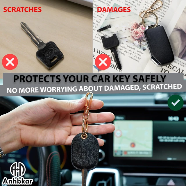 Alt view image 2 of 6 - Leather Key Cover Replacement for Broken Car Key Loop