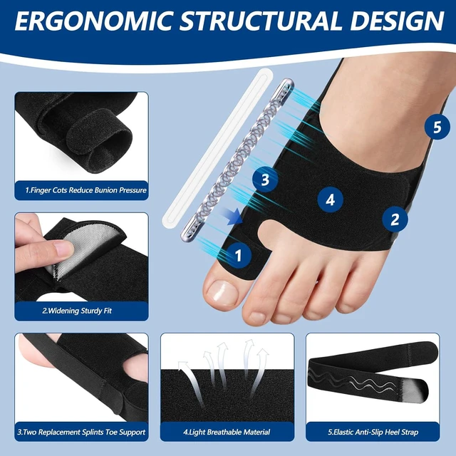 Alt view image 2 of 7 - Bunion Corrector, Big Toe Straightener 2 Pack for Women and Men