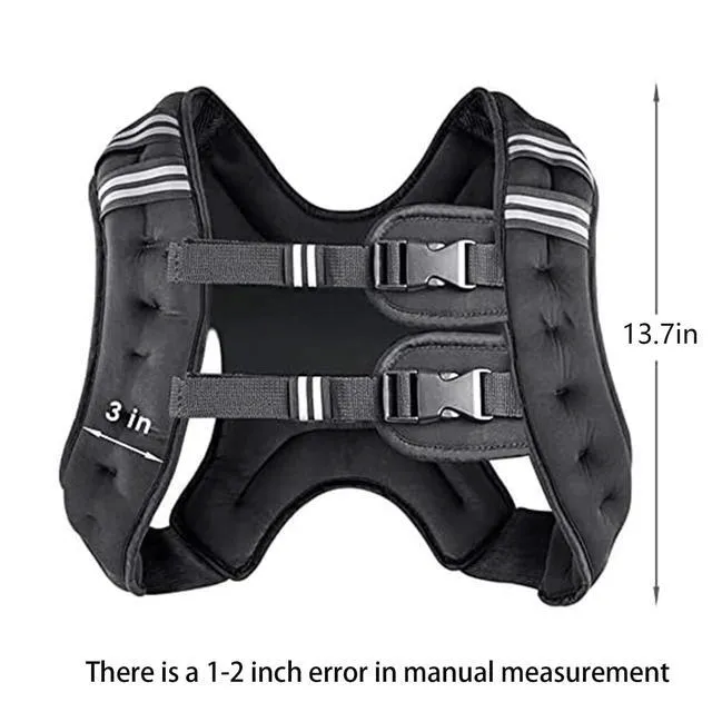 Alt view image 3 of 6 - Prodigen Weighted Vest 8-30Lbs with Reflective Stripe and Double Adjustable Buckle Straps for Strength Training, Jogging, Cardio, Weight Loss