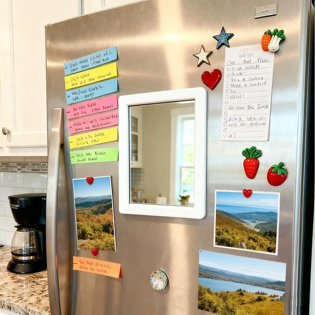 Alt view image 5 of 6 - ARTLYMERS Locker Mirror Magnetic 5x7 Real Glass White