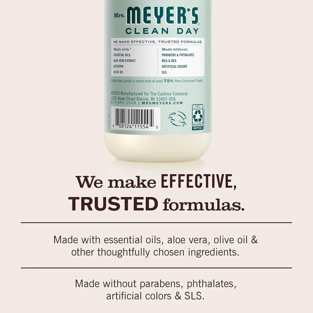 Alt view image 4 of 7 - 5 Fl Oz Mrs. Meyer's Clean Day Hand Soap, Birchwood Scent Bottle