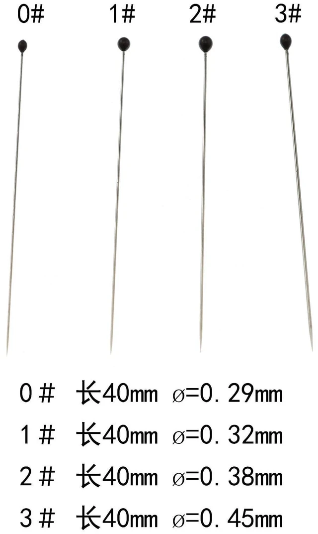 Alt view image 5 of 6 - 40mm 2# Stainless Steel Pins, 100 Pieces/Can, for Entomology, Dissection and Butterfly Collections