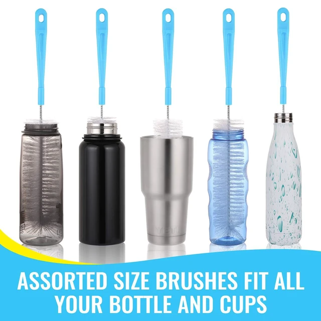 Alt view image 2 of 6 - 16-Inch Long Handle Bottle Brush Set of 2 for Cleaning Narrow Neck Sport Bottles, Beer Bottles and Jugs