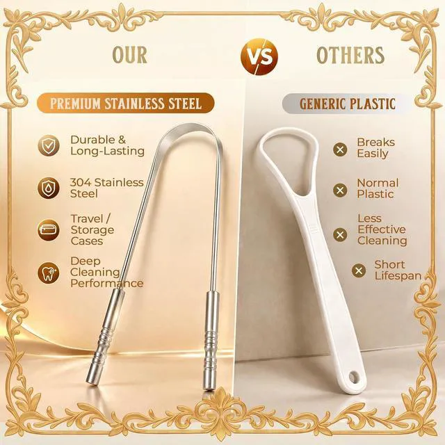 Alt view image 4 of 6 - MasterMedi Tongue Scraper with Travel Case for Adults - Single Pack, Oral Care & Hygiene